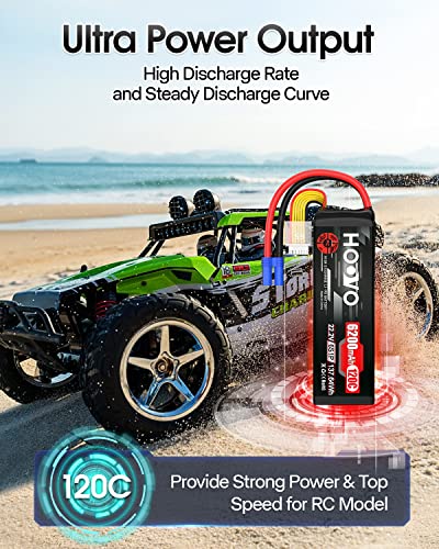 HOOVO 6S LiPo Battery 22.2V 6200mAh 120C with EC5 Plug Softcase RC Battery for RC Car Truck Boat RC Airplane Helicopter RC Vehicle