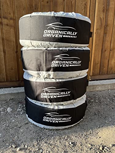 Tire Totes, Bags, Seasonal Storage and Easy Transportation for Tires from 15'' to 31'' - Set of 4 Bags (One Size Fits All) (V1.1)