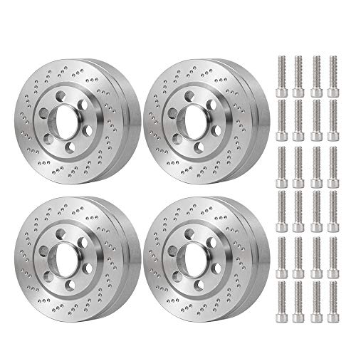 QUE-T 4pcs Stainless Steel Wheel Weights for 1/10 RC 2.2" Beadlock Rims Wraith D90 - color: Fit for 2.2" Wheel