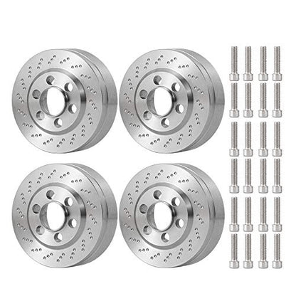 QUE-T 4pcs Stainless Steel Wheel Weights for 1/10 RC 2.2" Beadlock Rims Wraith D90 - color: Fit for 2.2" Wheel
