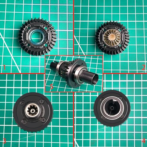 LSG Hard Steel Front Differential Ring/Pinion Gear for Tra-xxas 1/7 UDR | 13T/33T Hot Racing Helical Fiff Gears fro 1/7 UDR Unlimited Desert Racer 8579, RC Car Gear Set Upgrade Part - size: Front