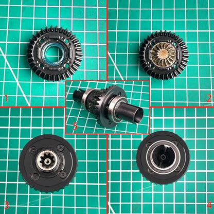 LSG Hard Steel Front Differential Ring/Pinion Gear for Tra-xxas 1/7 UDR | 13T/33T Hot Racing Helical Fiff Gears fro 1/7 UDR Unlimited Desert Racer 8579, RC Car Gear Set Upgrade Part - size: Front