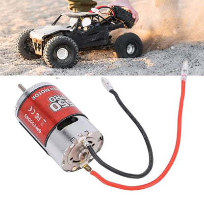 Zunate 550 45T Brushed Motor for RC Crawler Car and Boat, Stainless Steel Cover with Copper Components for Stable Power Output and Consistent Performance Specs
