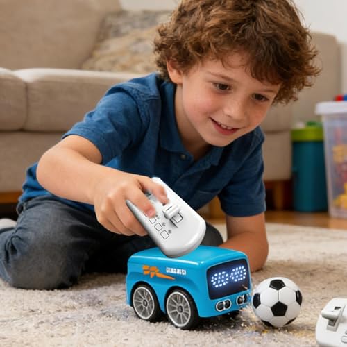Gesture Sensing RC Car Interactive Smart Bus Toy | Obstacle Avoidance Gesture RC Car for Kids Ages 5-12 Girls Birthday Party Indoor Home School Classroom