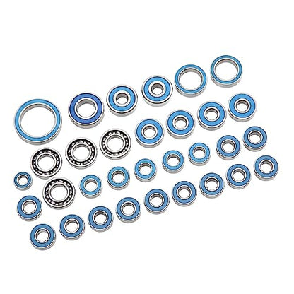 RC Car Bearing Kit, 32-Piece Sealed Steel Bearings for 1/10 1/8 Scale Off-Road and On-Road, Reduces Friction for Speed