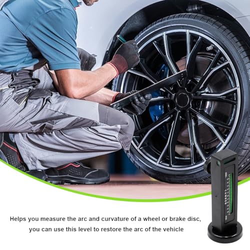 Adjustable Magnetic Gauge Tool, Camber Castor Strut Wheel Alignment Gauge with Magnetic Base, Universal Automotive Wheel Alignment Tool for Car Truck RV Tire Repair (Black) - color: Black