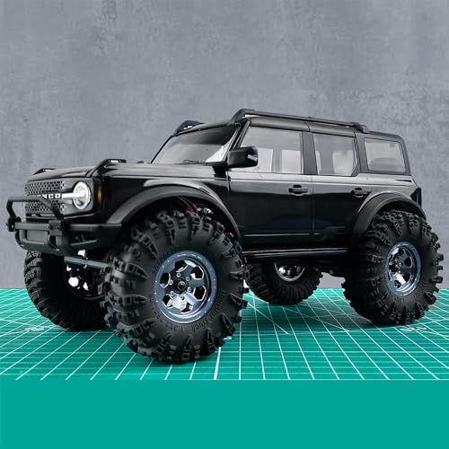 1.3" beadlock Wheels RC Aluminium Rims for 1/18th TRX4M 1/24th AXIAL SCX24 RC Crawler Car Upgrade Parts (Titanium) - color: Titanium