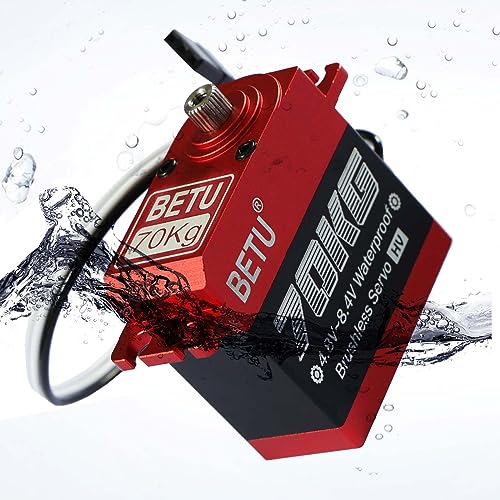 70kg Brushless Servo, High Torque Servo for 1/5，1/6, 1/8, 1/10 RC Car | Waterpoof, Standard Size, Quiet, Metal Gear Digital Servo for RC Robot/Boat - style: 270-Red