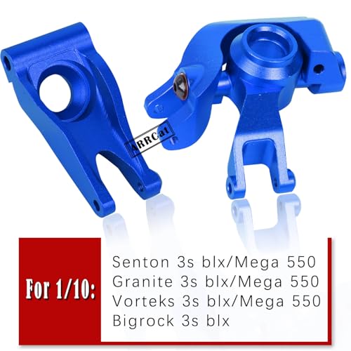 Upgrades Part for 1/10 Senton/Granite/BigRock/Vorteks 3S Blx MEGA550 4X4,Aluminum Front Steering Block Knuckles C-Hubs Caster Blocks Rear Hubs Hops Up,AR330442 AR330467 AR330469,Navy Blue - color: Upgrades (Navy Blue)