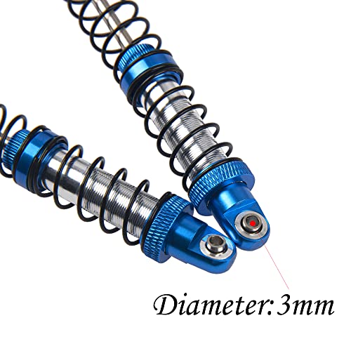 4Pcs ShareGoo Adjustable Metal Shock Absorber 70/80/90/100/110/120mm Damper Compatible with Traxxas TRX4 TRX6 G63 Axial SCX10 D90 90046 AXI03007 1/10 RC Rock Crawler (80mm Hole Distance) - size: 80mm Hole Distance
