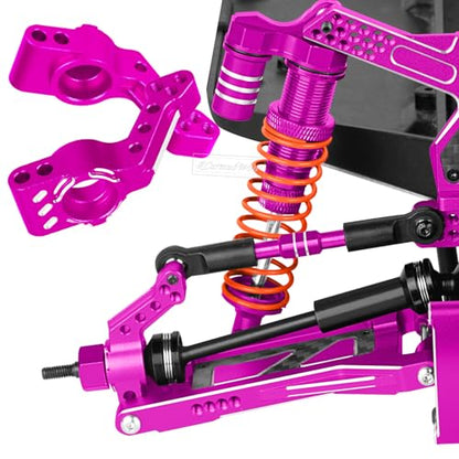 RC Caster Block Set Upgrades Part for 1/10 2WD Slash/Rustler/Stampede 2WD/Bandit 2WD VXL,Aluminium Left Right Caster Blocks,Front Steering Block,Rear Stub Axle Carriers,Pink