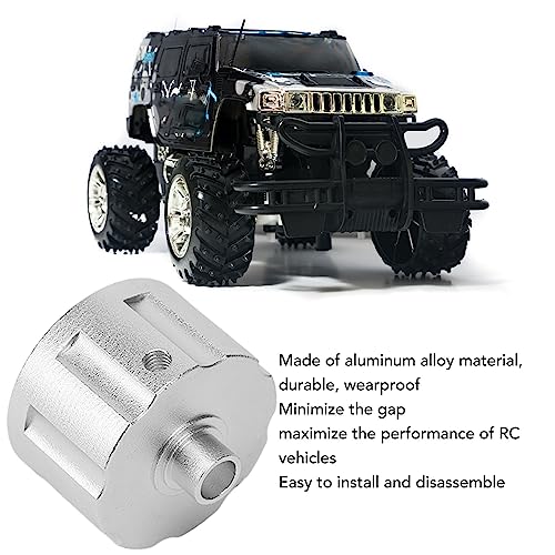 RC Car Differential Case Aluminum Alloy Differential Housing Replacement Kit for 8 Remote Control Vehicles Enhanced Durability Reduced Design Easy Installation (Silver) - color: Silver