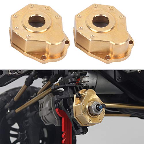 Front Back Portal Axle Universal Axle Case Cover Brass Weight Heavy Duty Brass Steering Knuckle Portal Cover for TRX4 Crawler 1/10 RC Car