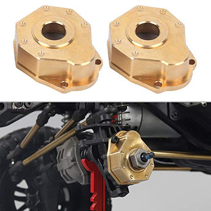 Front Back Portal Axle Universal Axle Case Cover Brass Weight Heavy Duty Brass Steering Knuckle Portal Cover for TRX4 Crawler 1/10 RC Car