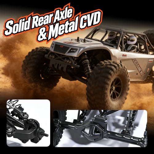 Octane 1/10 Scale 4WD Brushless High-Speed RC Cars for Adults, 55+ KM/H RTR Remote Control Car, Off-Road Electric Sand Buggy for Desert/Rock Crawling - Ready to Run