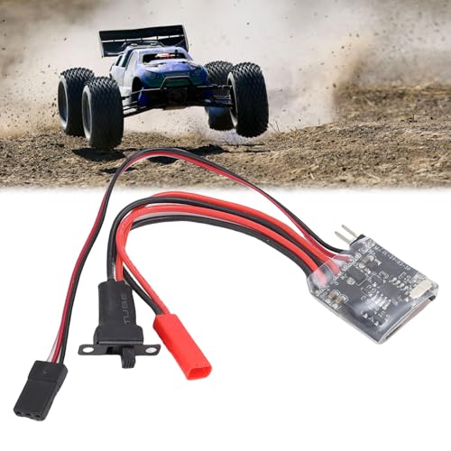 Drfeify RC 30A Brushed Motor ESC, Electronic Speed Controller with Brake for 1/16 1/18 1/24 RC Car Boat