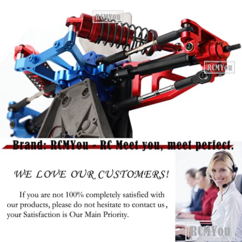 Upgrades Part for 1/10 Rustler 4x4 VXL/Rustler 4x4,Alloy Suspension Arm,Shock Tower,Caster Block,Steering Blocks,Rear Stub Axle Carriers,Steering Bellcranks, (More Durable Arm),Blue - color: Navy Blue-1 Set