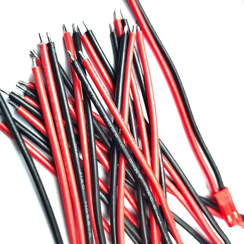 10 Pairs JST SYP 2 Pin Plug Connector Male Female Plug with 20 AWG Soft Silicone Cable Wire for RC Toys Battery LED Lamp Strip