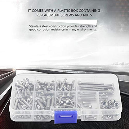 RC Screw Kit, Durable Stainless Steel Rust-Resistant, Screw Set with Box for Off-Road RC Trucks, Hobbyists, Maintenance and Repair