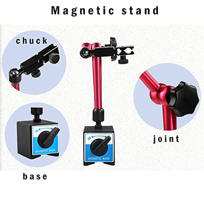 Tools Magnetic Base Stand for Digital Dial Indicator Gauge 176lbs Max Pull
