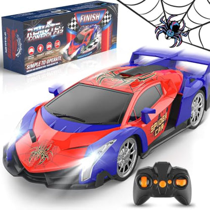 Growsland Remote Control Car, 2.4Ghz Rc Cars for Boys 4-7 8-12, Electric Kids Toys for Kids with Cool LED Lights, Rechargeable Hobby Race Cars Toys for Boys Girls Ages 4-6 5-7 6-8 8-12 Birthday Gift - color: Red1-rechargeable