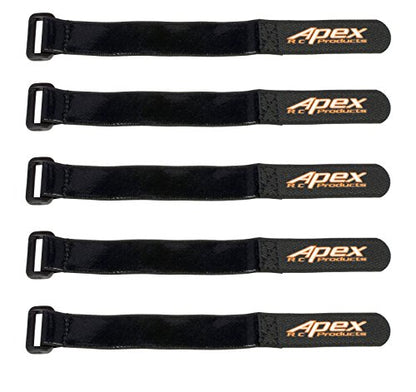 5 Pack 20mm x 200mm HD Rubberized Battery Straps Non-Slip 3030