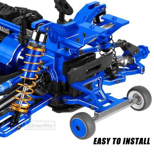 RC Aluminium Wheelie Bar Set & Wing Mount Upgrades Part for 1/10 KRATON/OUTCAST 4X4 4S V2 BLX,Alloy Rear Wing Mount Stand Up Wheel Hops Up,Replace ARA320613,ARA320631,Navy Blue - color: Navy Blue(1 Set)