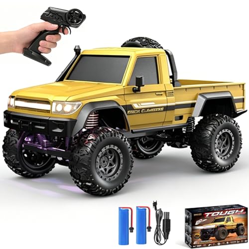 1:20 Scale RC Crawler RTR RC Rock Truck 4x4 2.4GHZ Hobby Grade Remote Control Car Model Vehicle RC Buggy (01-Yellow) - color: 01-yellow