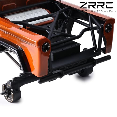Steel Rear Flat Bumper Kit Compatible with Vanquish VP VS4-10 Phoenix 1/10 RC Crawler, Heavy 45# Steel Rear Bumper Upgrade for 1/10 RC Rock Crawler - style: Rear
