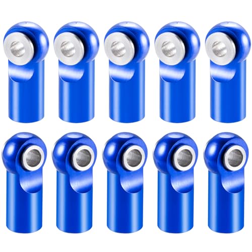 10pcs Metal Tie Rod End Balls M2.5 Ball Joint Head for RC Crawler Car Upgrade Parts (Blue) - color: Blue