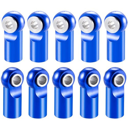 10pcs Metal Tie Rod End Balls M2.5 Ball Joint Head for RC Crawler Car Upgrade Parts (Blue) - color: Blue