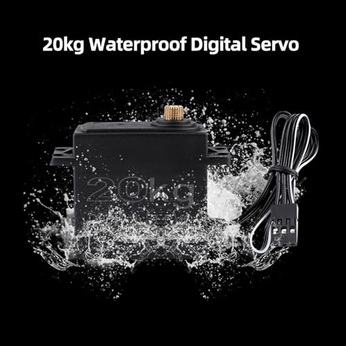 HUIOP Motor, Combo Set 3650 4300KV Motor 60 Brushless ESC 20kg Servo w/ 25T Servo Arm for 1/10 RC Car Truck Off-Road
