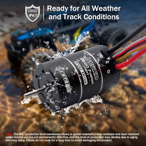 3660 Brushless Motor Fusion Foc Drive and Programming Card Combo for 1/10 RC Crawler Car (1800kv)