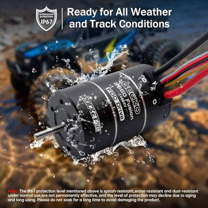 3660 Brushless Motor Fusion Foc Drive and Programming Card Combo for 1/10 RC Crawler Car (1800kv)