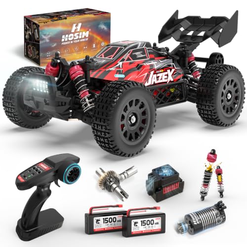 Hosim Brushless RC Buggy for Adults and Kids 60KM/H, 1/14 Electric High Speed All Terrain Remote Control Car, Hobby RC Trucks 4x4 Off Road RC Car, Waterproof RC Vehicle for Snow/Sand/Beach Age 8+