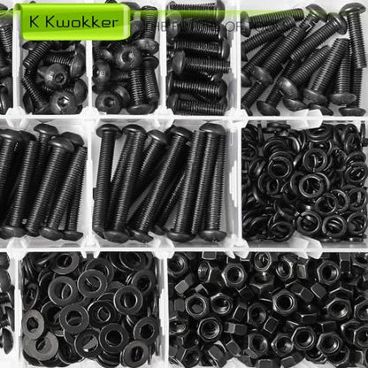 680 x M5 Nuts and Bolts Assortment Kit 6mm-40mm, 11 Length Button Head Hex Socket Cap Machine Screws 12.9 Alloy Steel M5 Screw Assortment, Bolts and Nuts Kit 6/8/10/12/14/16/20/25/30/35/40MM - size: E. M5