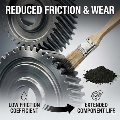 MoS2 Powder, 99% Pure Molybdenum Disulfide Powder, Dry Lubricant | 100g(3.5oz)1.3 Micron, Wear Reduction Metal & Gear Protection Bearing Compatible Grease Blending - color: 100g（3.5oz）