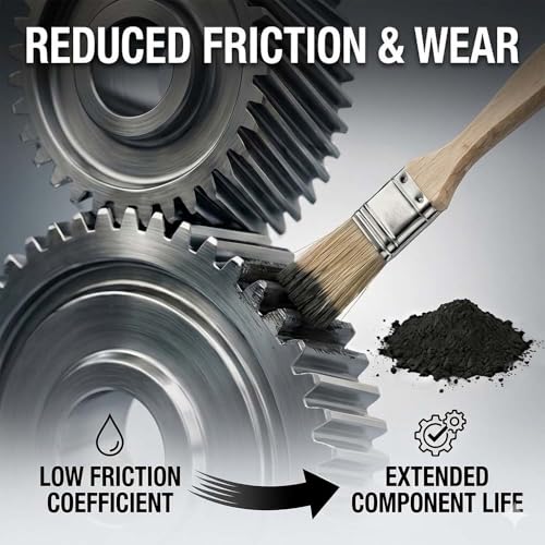 MoS2 Powder, 99% Pure Molybdenum Disulfide Powder, Dry Lubricant | 200g(7oz)1.3 Micron, Wear Reduction Metal & Gear Protection Bearing Compatible Grease Blending - color: 200g（7oz）