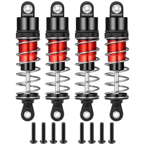 70mm Shocks Oil Shock Absorber RC Shock Absorber Damper Set Upgrade Parts Compatible with TRX4 TRX6 Axial SCX10 D90 90046 1/10 RC Rock Crawler (Red-70MM) - color: Red-70MM