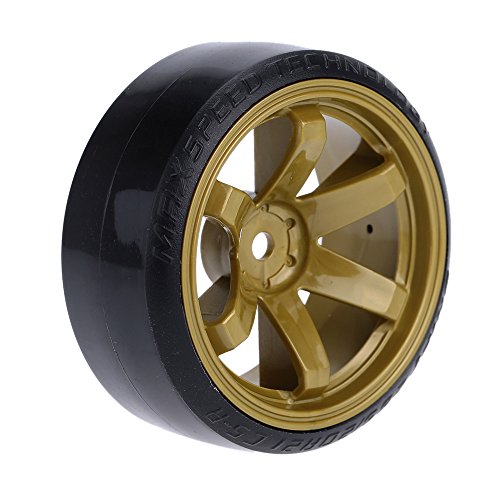 GoolRC 4PCS/Set 1/10 Drift Car Tires Hard Tyre Replacement for Traxxas HSP Tamiya HPI Kyosho On-Road Drifting Car (Army Green)