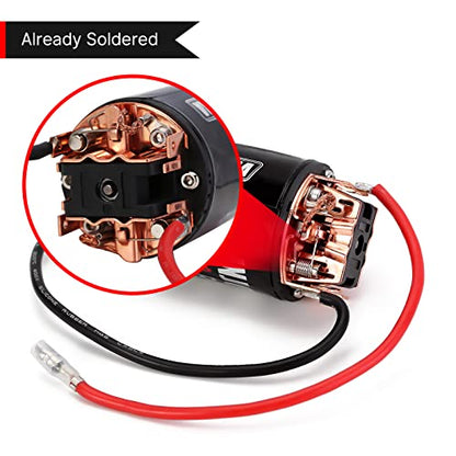 INJORA 550 Brushed Motor Waterproof 3-Slot 37T Motor for 1/10 Scale RC Car Crawler Truck Buggy Axial SCX10 AXI03007 JL 90046 TRX4 TRX6 (INM09) - size: 37T