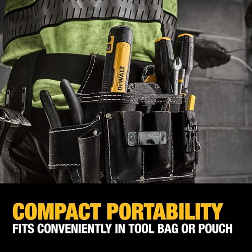 DEWALT Cordless Screwdriver, 4V USB Rechargeable Electric Screwdriver with 12 pcs Screwdriver Bit Set, LED Light, FLEXDRIVE Control, Compact, Ergonomic (DWHT66719)