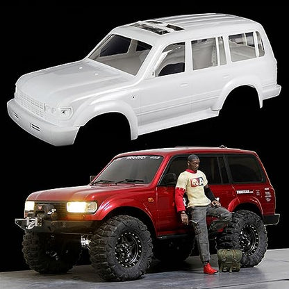Classic Land Cruiser LC80 Body Shell 313mm 12.3inch Wheelbase for 1/10 RC Car TRX4 SCX10 Upgrade Accessories (LC80 Hard Body)