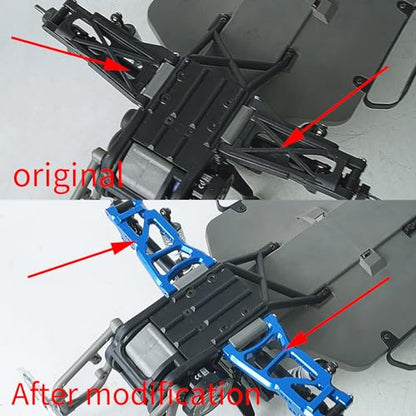 4PCS Aluminum Front & Rear Suspension A-Arms Set Alloy Front Lower Swing Arm Kits Replacement for 1/10 Traxxa Slash 2WD RC Short Course Truck Upgrade Parts