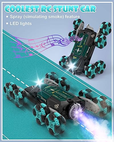 8Wd Gesture Sensing Rc Car Toys for Boy Age 8-13,2.4Ghz Remote Control Car,Racing Drift Double-Sided Stunt Car,Coolest Birthday Gift Ideas Easter Toys for Boys Girls Kids 8 9 10 11 12+ Year - style: Modern