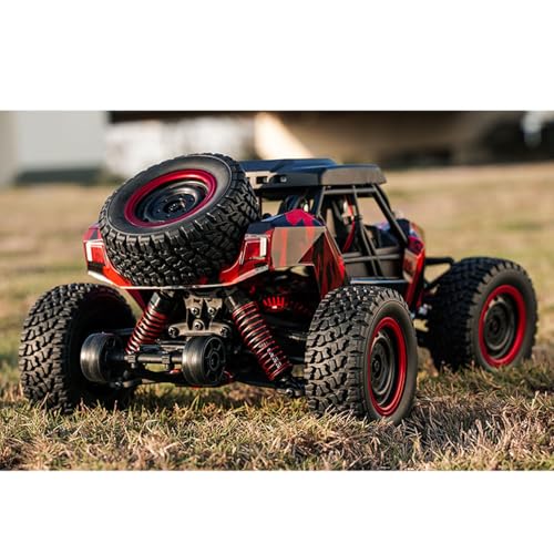 Scy 16106 1/16 Remote Control Off-Road Car AWD Rc Electric Desert Truck Light System Charging Protection Rc390 Motor 30A Esc Hobby Grade Model for Adult Hobby(Red) - color: Red