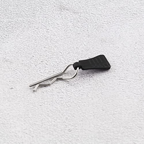 8PCS RC Body Clips Bent Springy R Pins for 1/8 1/10 1/12 RC Car Secure Shell Pin & Mounting Bracket Set RC Model Bent Body Clamp Accessories Black