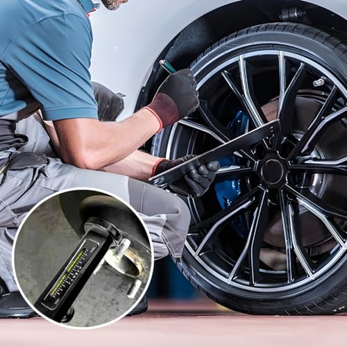 KVAEY Adjustable Magnetic Gauge Tool, Camber Caster Strut Wheel Hub Alignment Gauge Tool for Tire Repair, Universal Magnetic Gauge Wheel Alignment Tool for Most Car Truck RV (Black) - color: Black