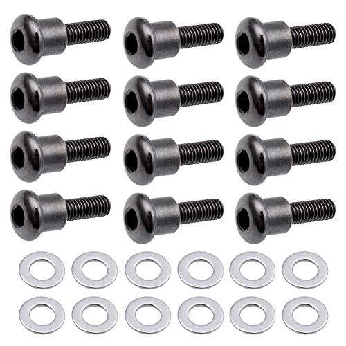 Hobbypark RC Shoulder Screws 3x12mm with Washers 3x6x0.5 for Traxxas Ultra Shocks,Replacement of Part 3642 (Set of 12)