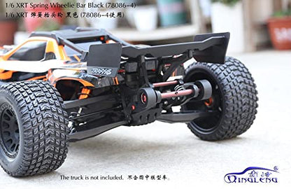 QingLeng Nylon Sturdy & Stable Wheelie Bar with Dual Spring Buffer for Traxxas 1/6 XRT Monster Truck #78086-4 - Black Wheels